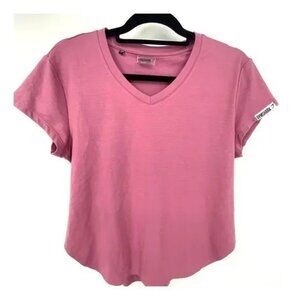 Gymshark Shirt S Scrunch Tie TShirt NWOT Mauve Pink Workout Top